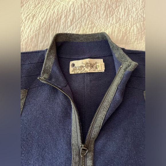 Aventura Women’s Zipper Cardigan Tunic Small Blue - Picture 11 of 13